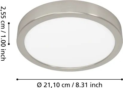 Eglo 901381 -LED RGBW dimmerabile lampada da soffitto per bagno FUEVA-Z LED/11,2W/230V 21,1cm IP44 finitura cromata