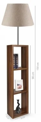 Lampada da terra AYD 1xE27/40W/230V marrone/grigio