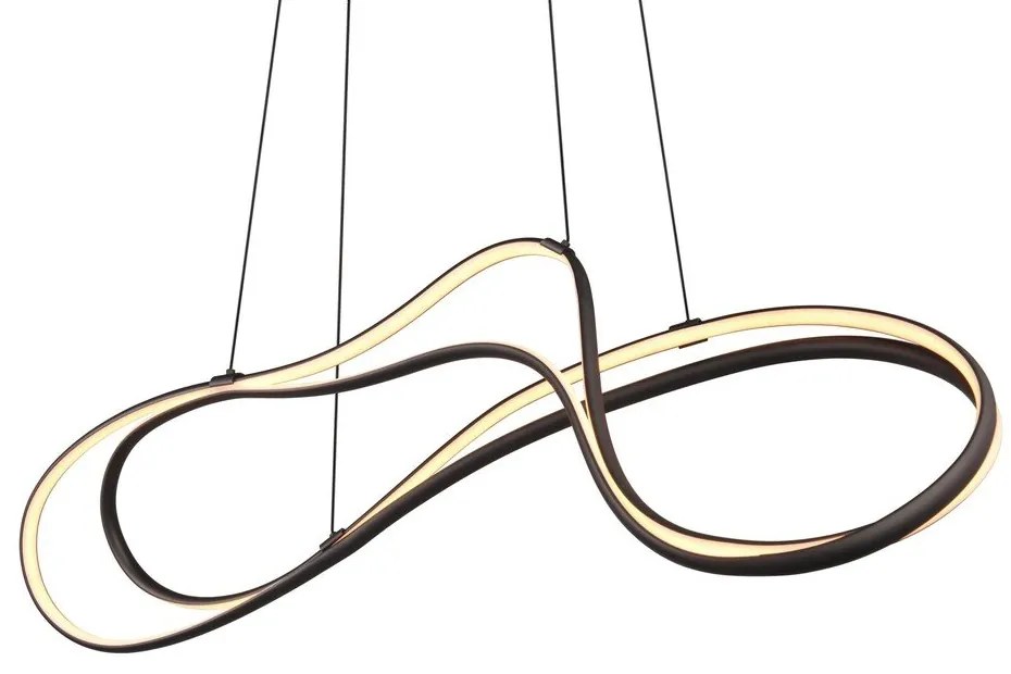 Apparecchio a sospensione LED nero con paralume in metallo Nala - Trio Select