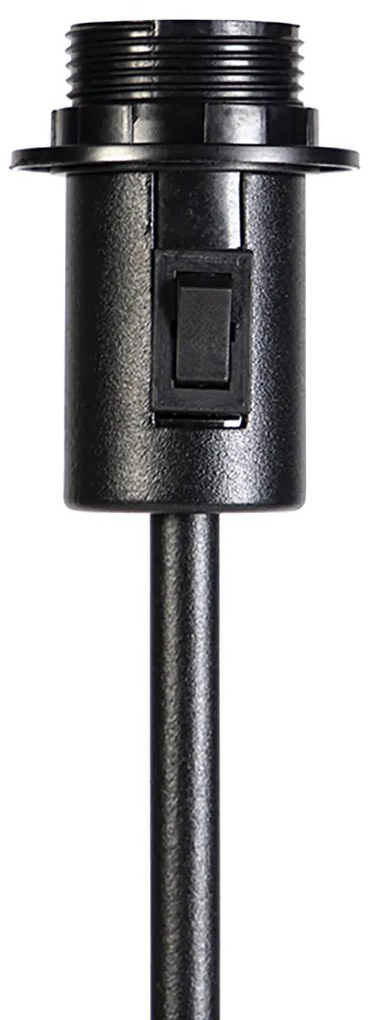 Lampada da terra nera regolabile con paralume marrone chiaro 50 cm - Parte