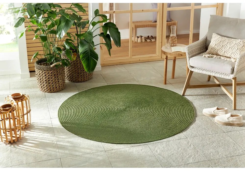 Tappeto verde rotondo per esterni ø 200 cm - NORTHRUGS