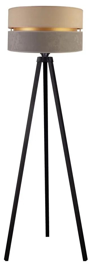 Duolla - Lampada con piedistallo DUO 1xE27/60W/230V diametro 44 cm beige/grigio/wenge