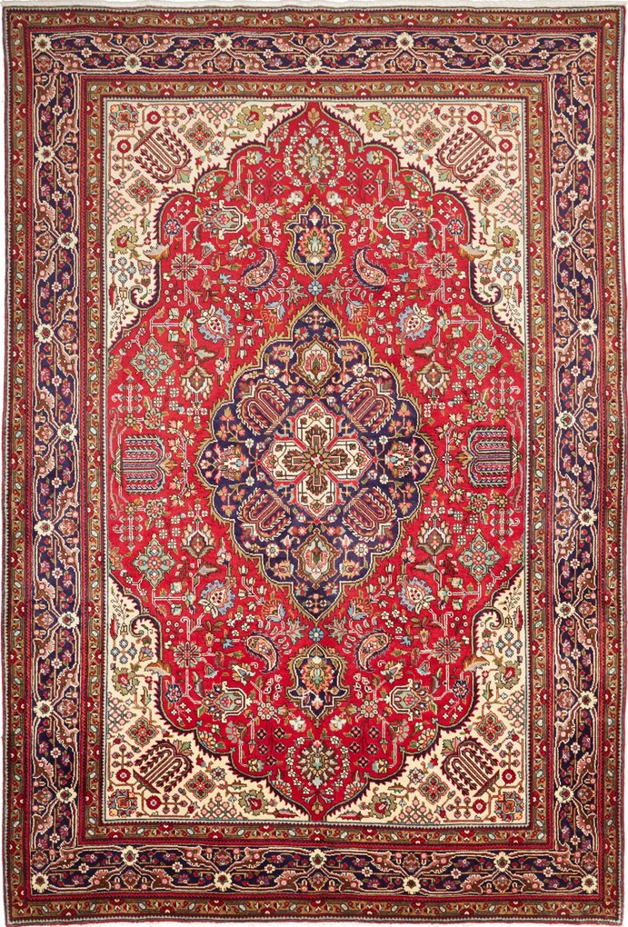 Tabriz Tappeto persiano 300 x 200 Blu (Iran) Annodato A Mano