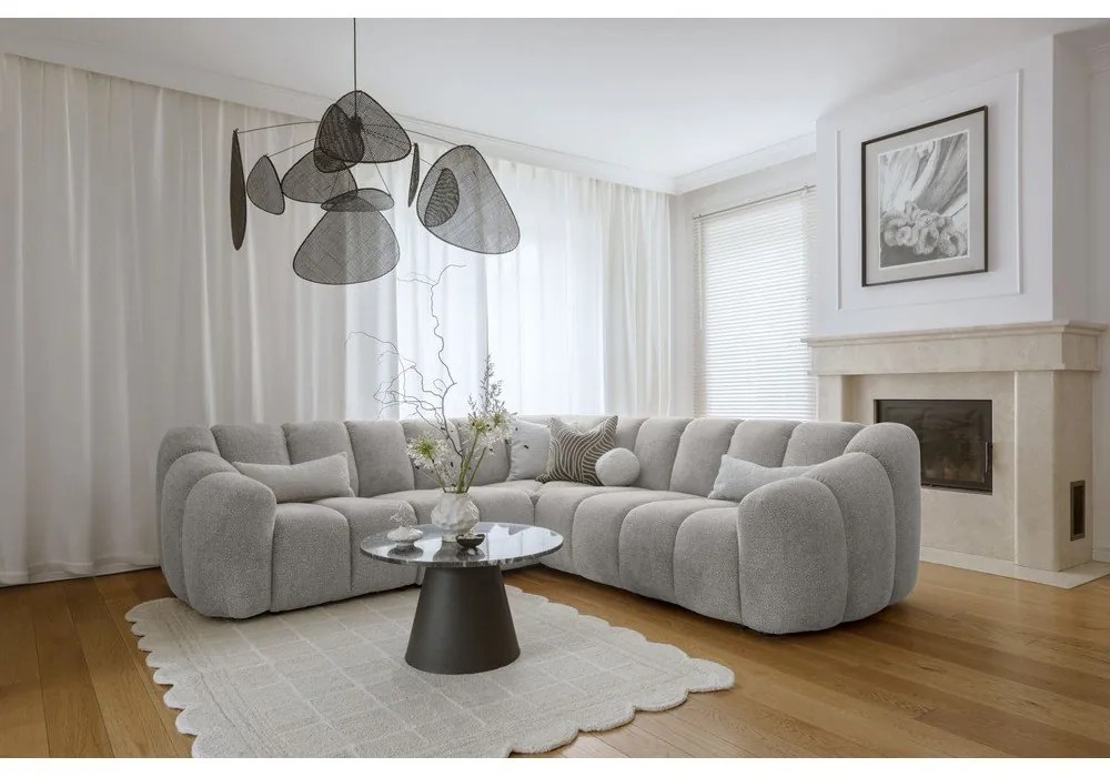 Divano angolare grigio chiaro Shell – Miuform