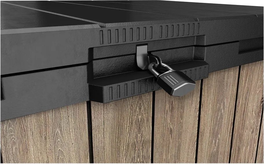 Contenitore da giardino marrone in plastica Deco – Keter