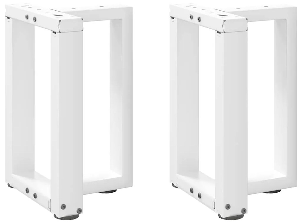 Gambe Tavolino Da Caffè A T 2 Pz Bianco 38x25x(42-43)cm Acciaio /