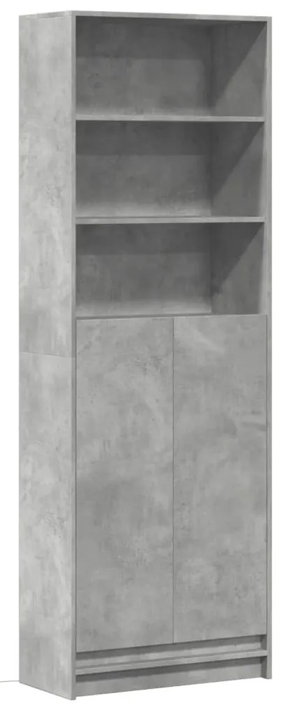 Credenza con led grigio cemento 69x32,5x200 cm in truciolato