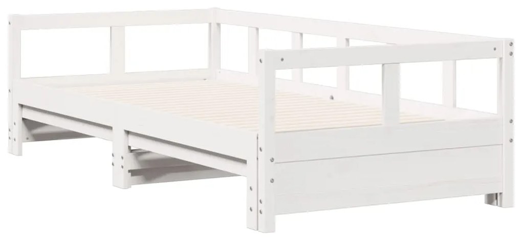 Dormeuse senza materasso bianca 80x200 cm legno massello pino