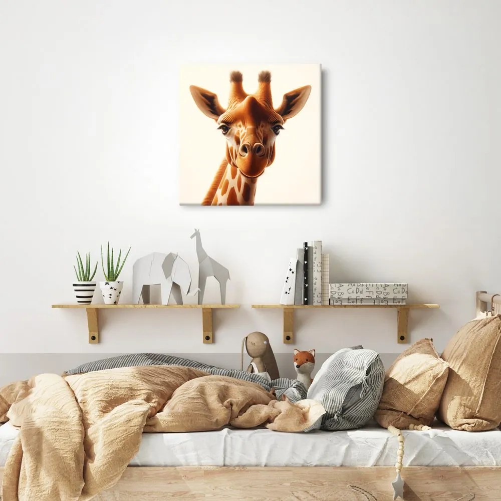 Quadro su tela – Sguardo dettagliato della giraffa