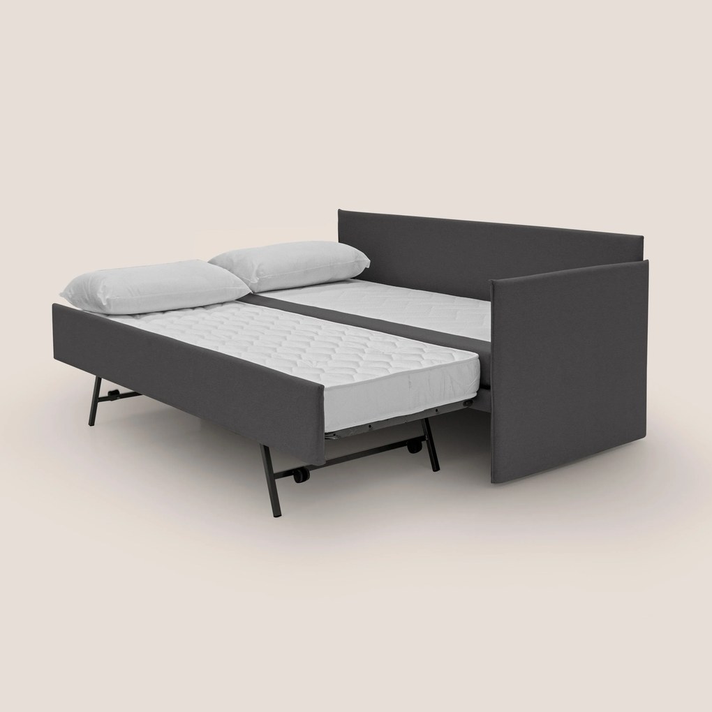 Durini Divano duplex con doppio letto in tessuto simil cotone impermeabile T13 antracite