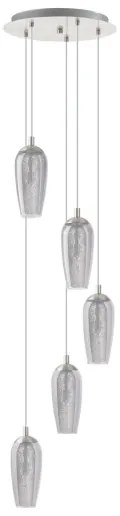 Eglo GA00040801 - Paralume di ricambio per lampadario FARSALA G9 grigio