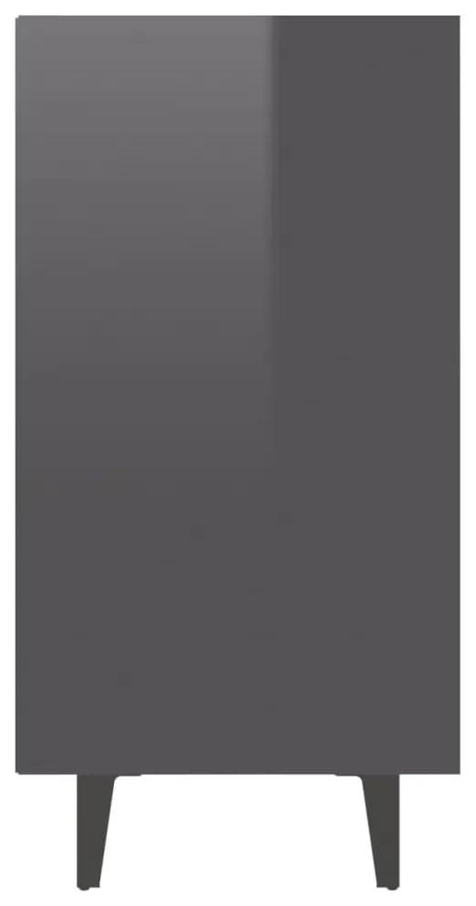 Credenza grigio lucido 103,5x35x70 cm in truciolato