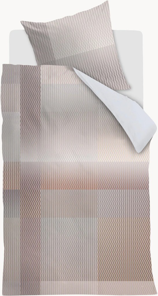Set copripiumino in raso di cotone Digital Weave
