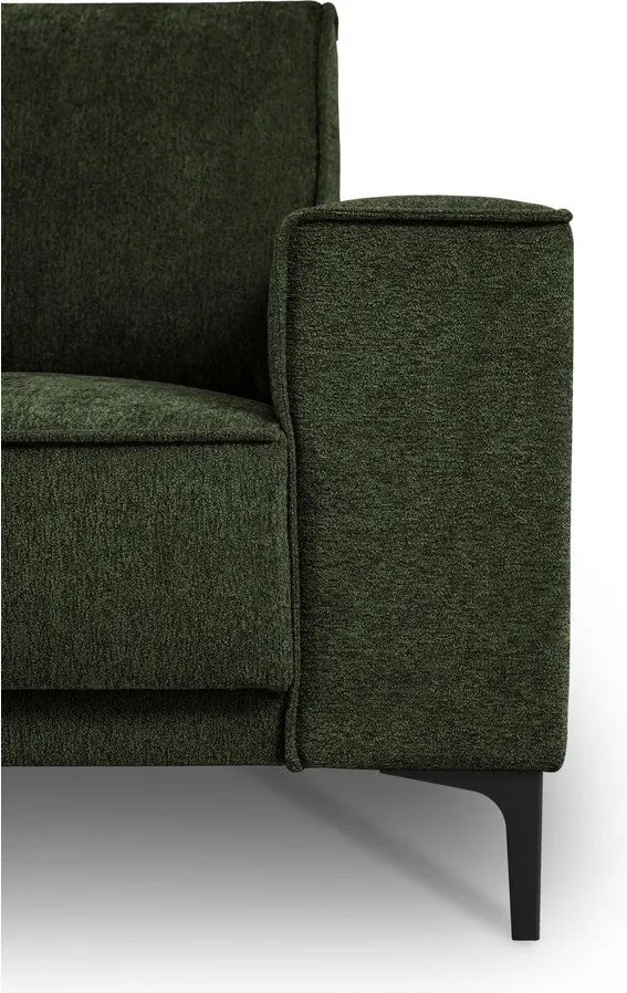 Divano angolare verde (con penisola a sinistra/a L) con rivestimento in ciniglia Copenhagen – Scandic