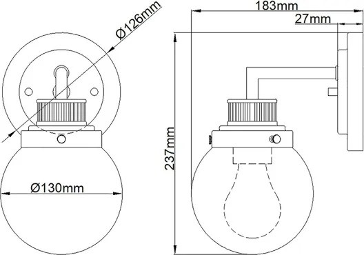 Quintiesse QN-POPPY1-HB-BATH - Applique da bagno POPPY 1xE27/60W/230V IP44 dorata