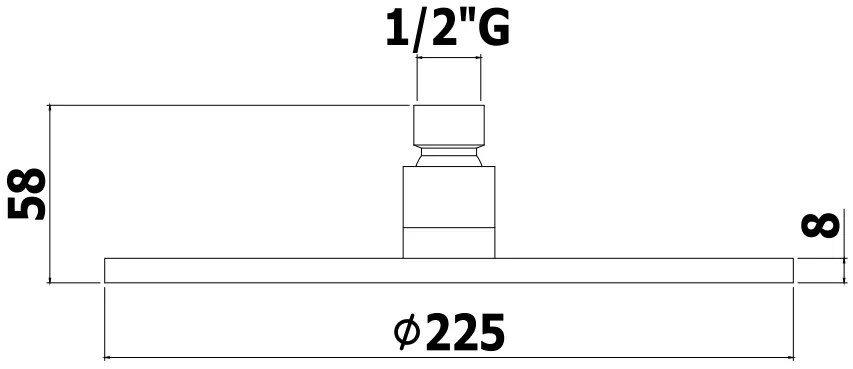 Paffoni Stick Zsof074 Soffione Master 225 Mm Con Snodo Nero Opaco