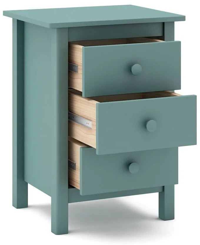 Comodino per bambini in legno di pino color petrolio Max - Marckeric