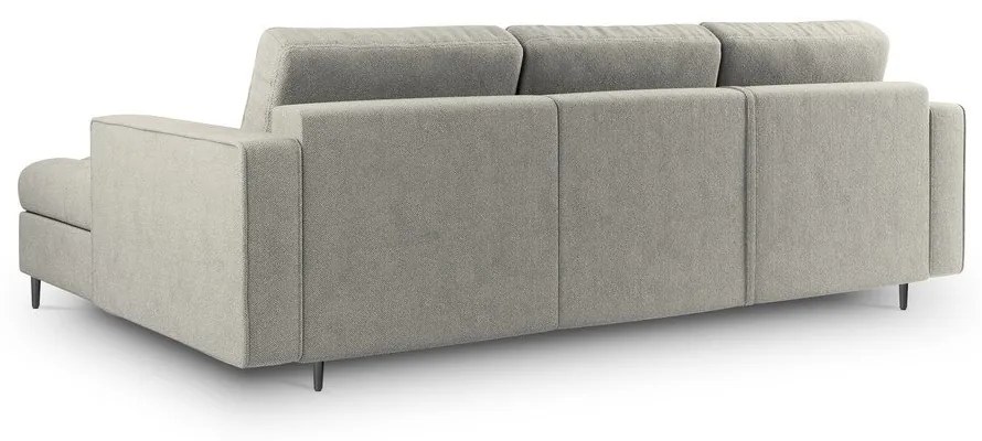 Divano letto angolare grigio chiaro, angolo destro Santo - Milo Casa