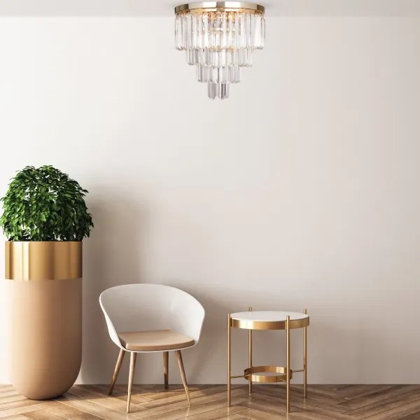 Brilagi - Plafoniera LED in cristallo MOZART 5xE14/40W/230V dorata