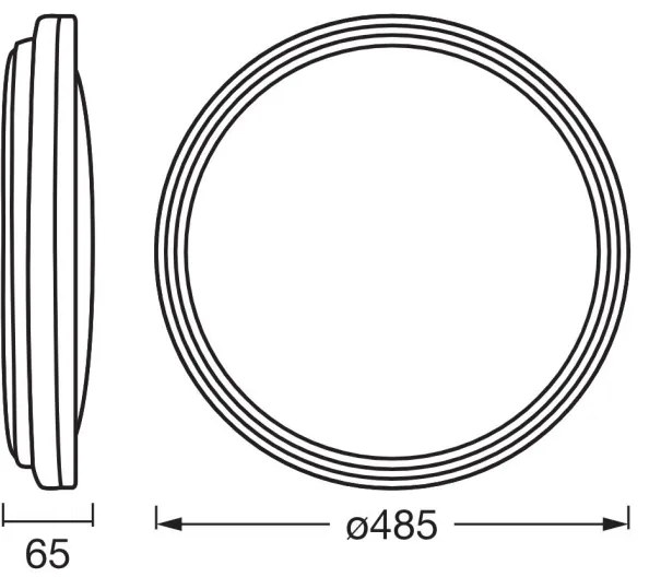 Ledvance - Plafoniera LED ORBIS HELMAN LED/36W/230V diametro 48,5 cm argento