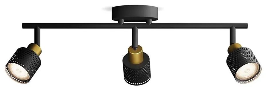 Philips - Faretto NIALL 3xGU10/5W/230V nero/ottone