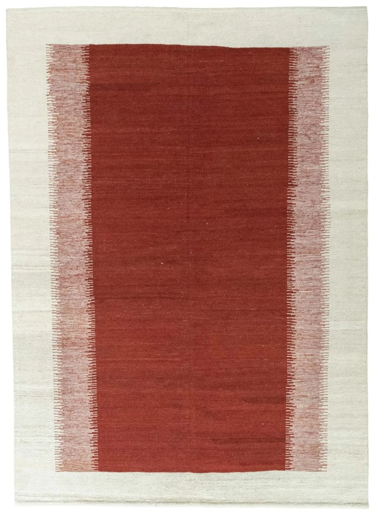 Kilim Tappeto 250x180 Rosso (Iran) Tessuto A Mano
