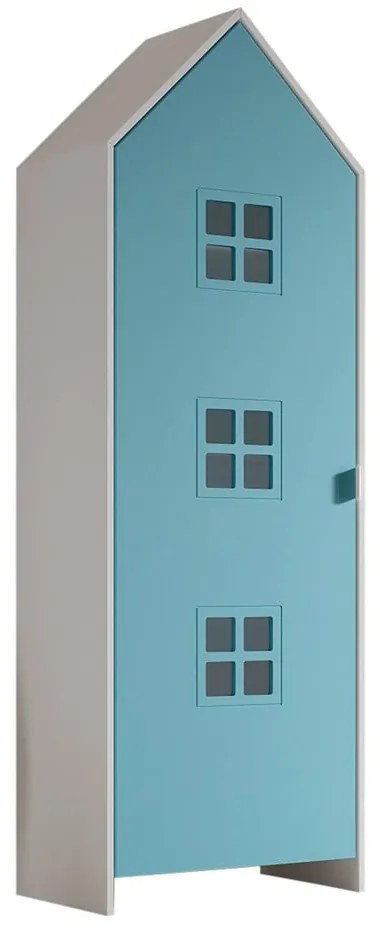 Armadio per bambini bianco/azzurro 58x172x37 cm Casami Bruges – Vipack