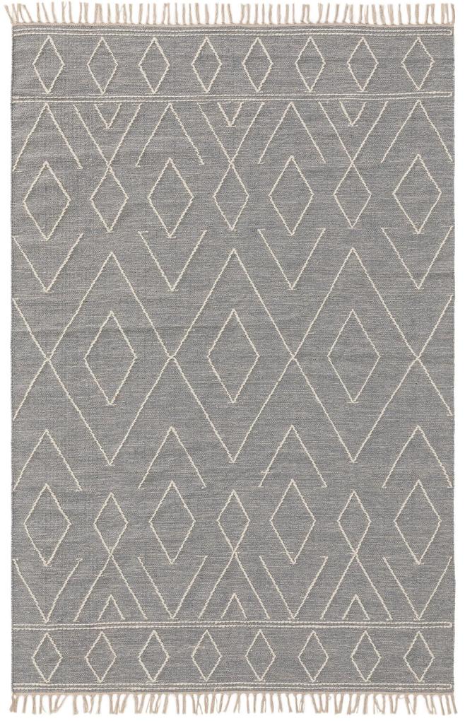 benuta Pure Tappeto di cotone Sydney Grigio chiaro 160x230 cm - Tappeto design moderno soggiorno