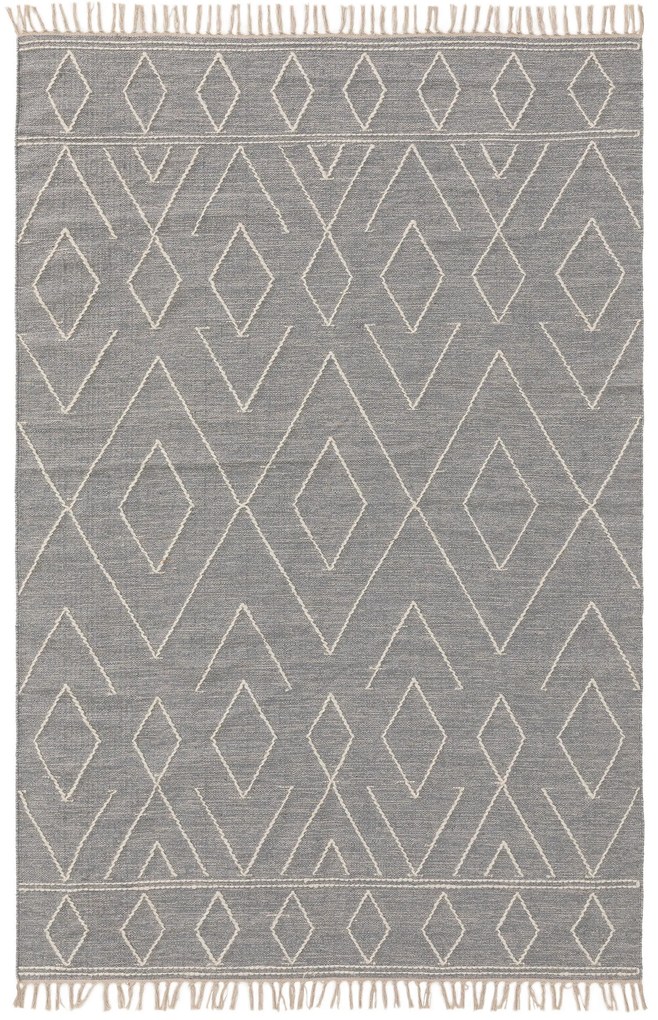 benuta Pure Tappeto di cotone Sydney Grigio chiaro 200x300 cm - Tappeto design moderno soggiorno