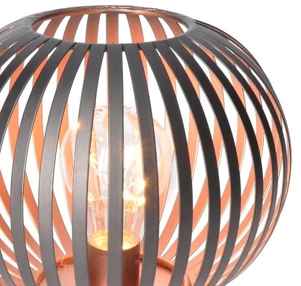 Solight WO3102 - LED Lampada da tavolo decorativa LED/3xAA nero/rame