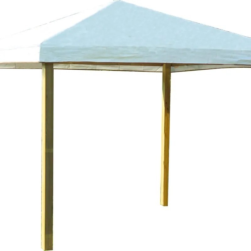 Gazebo Cherry in legno struttura naturale, copertura bianco L 400 x P 300 x H 265 cm