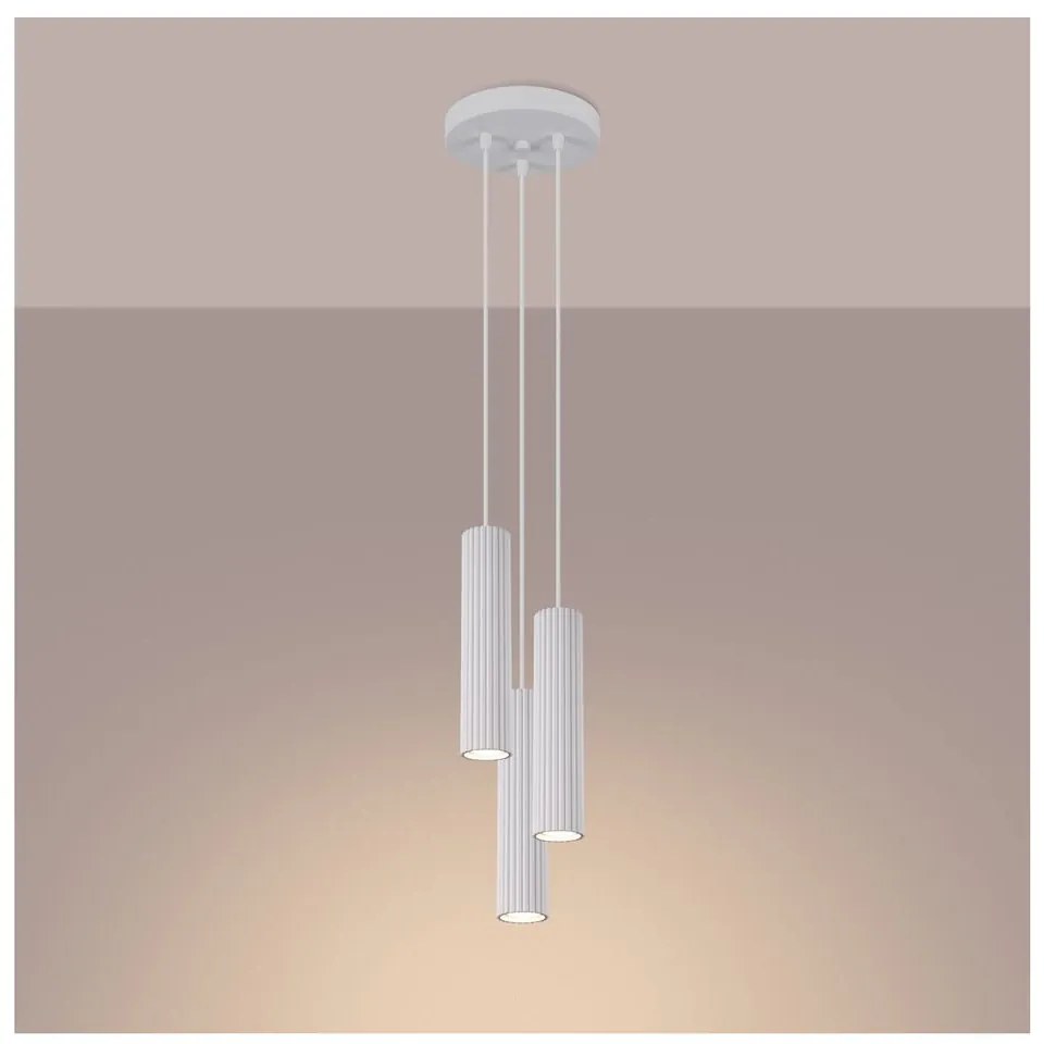 Lampadario bianco ø 19,5 cm Gleam – Sollux
