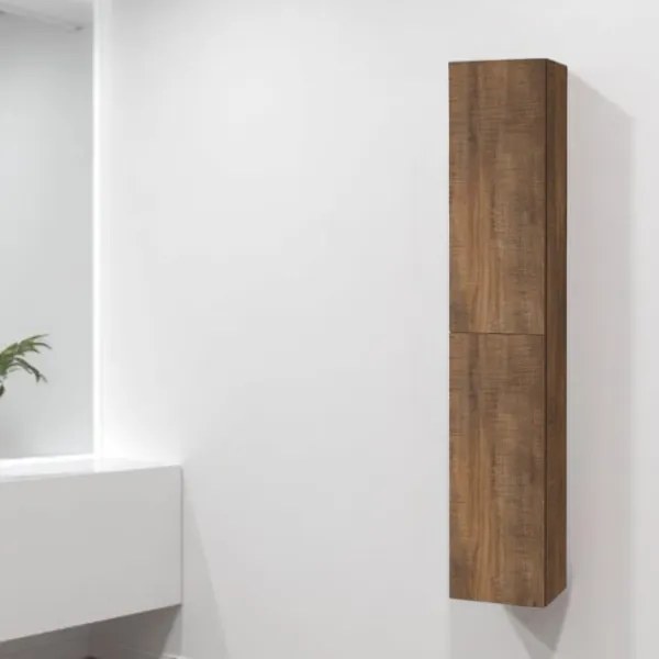 Colonna da bagno 160 cm sospesa reversibile BALI Tabacco