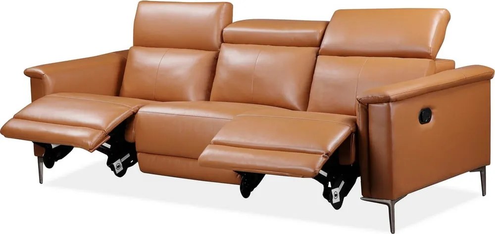 Divano marrone in similpelle 222 cm Lund - Støraa