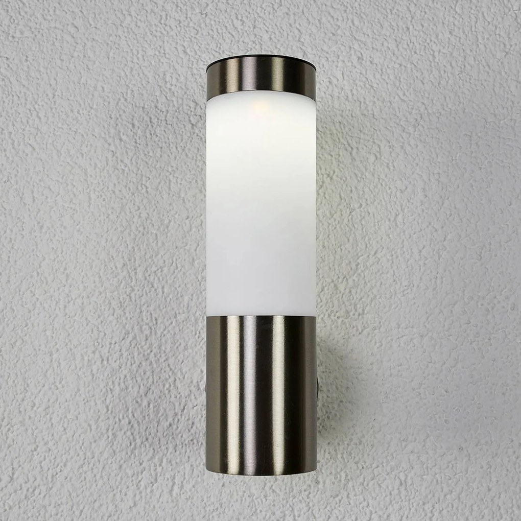 Lindby Aleeza applique LED solare, acciaio inox