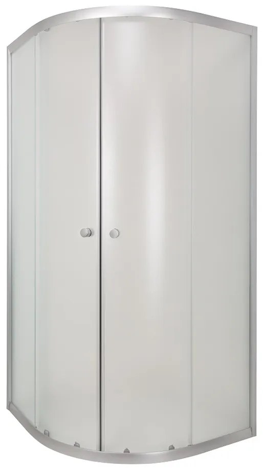 Invena Vitoria box doccia 90x90 cm semicircolare satinato lucida/vetro opaco AK-49-196
