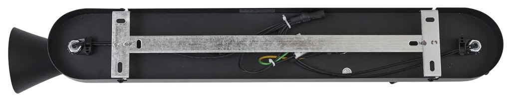 Plafoniera moderna nera a 4 luci orientabile e inclinabile - Triangle