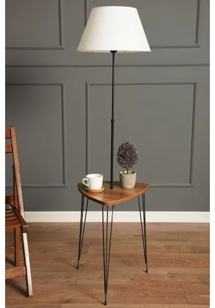 Lampada con piedistallo con tavolo 1xE27/40W/230V nero/marrone