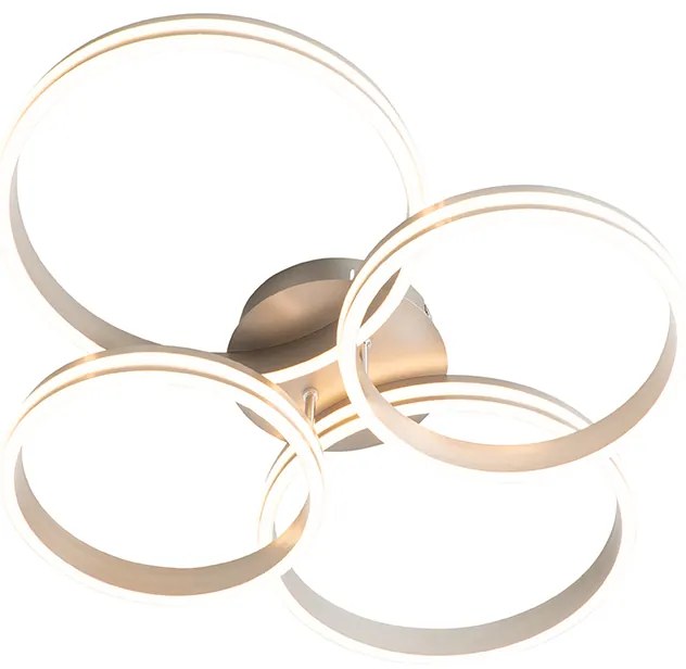 Plafoniera in acciaio con LED a 3 livelli di dimmerazione 4 luci - Navara