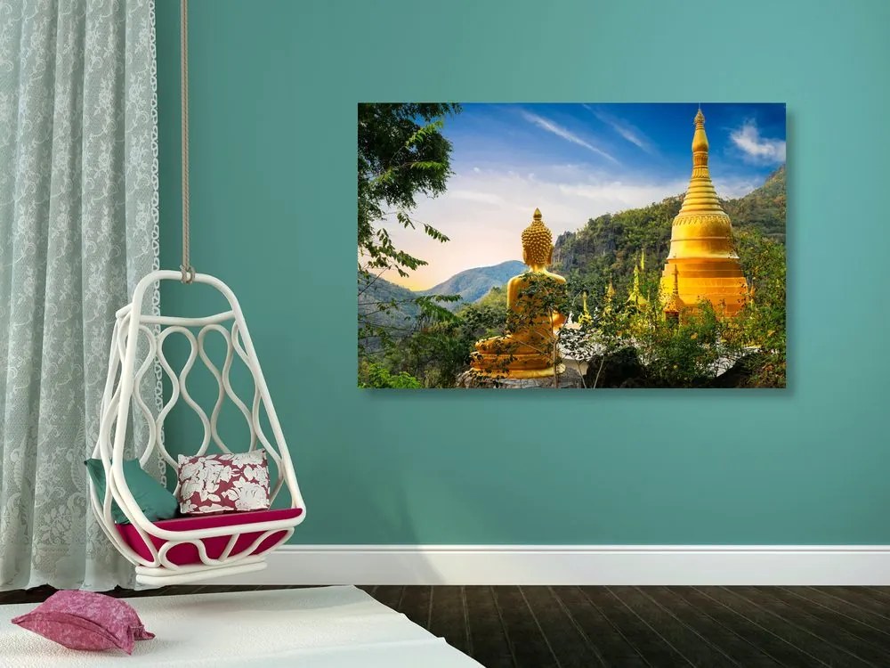 Quadro su tela – Vista sul Buddha dorato
