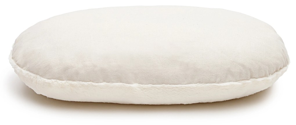 Kave Home - Cuscino portatile per animali domestici Codie in pelo bianco Ø 60 x 10 cm