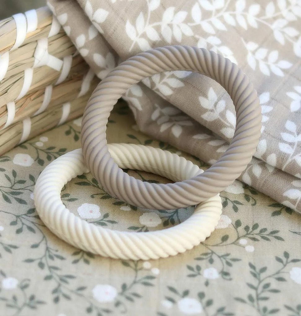 A Little Lovely Company - massaggiagengive in silicone - taupe, 2 pezzi