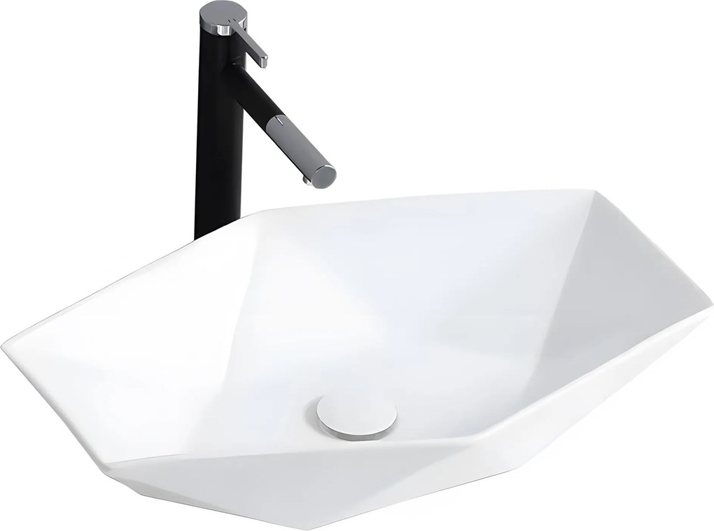 Lavabo da appoggio Rea Vegas White