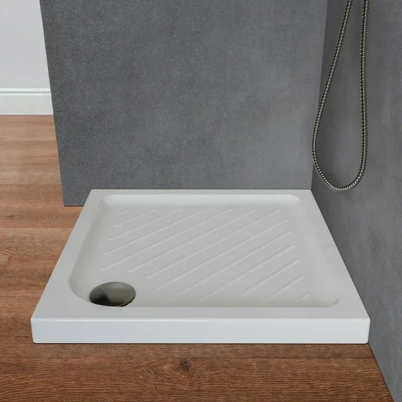 Piatto doccia 70x70 quadrato in ceramica bianco Dolomite Gemma