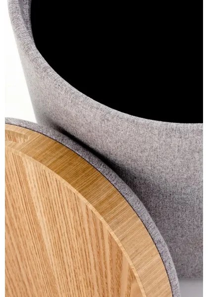 Set di 2 pouf AVIKO, Ø 38/45 cm, grigio/beige