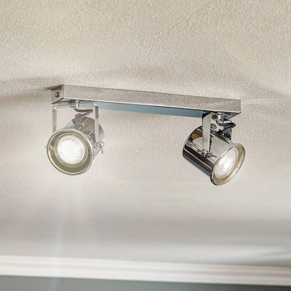 Euluna Faretto da soffitto Canico, 2 luci, cromato