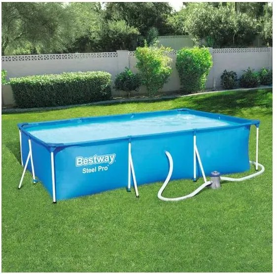 Bestway Piscina Rettangolare Deluxe Splash Frame - Azzurro - 300x201x66 cm