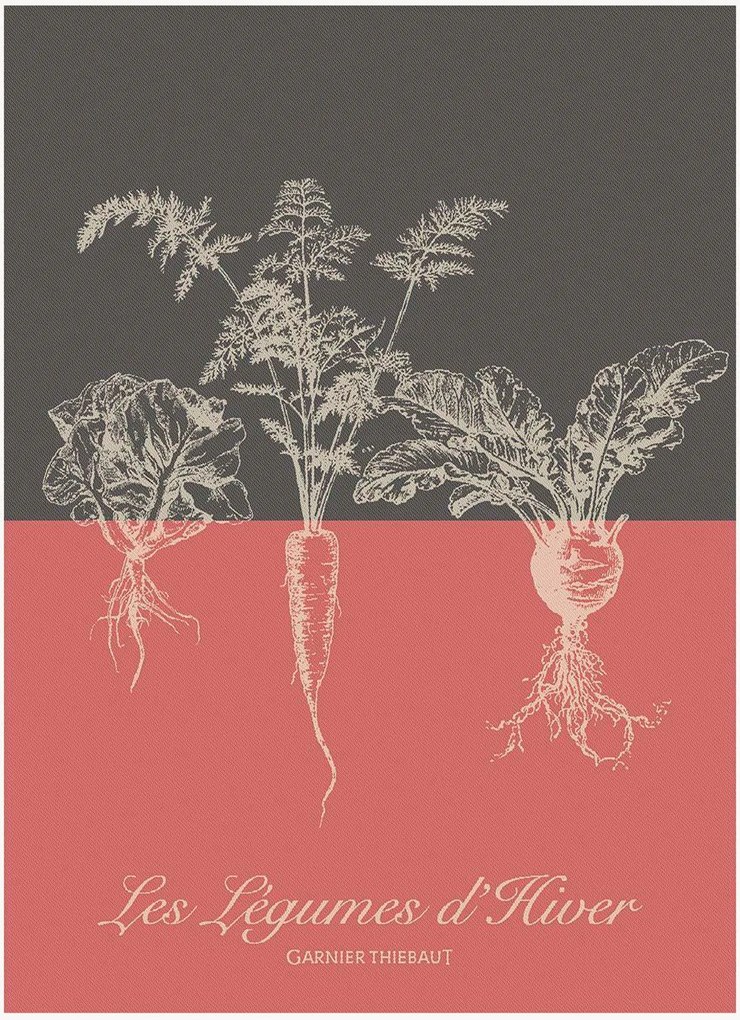 Set di 4 strofinacci jacquard Legumes D'Hiver Tomette