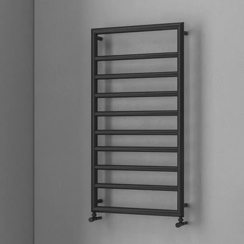 Scaldasalviette nero 900x500mm interasse 462 mm KAM-D7009N - KAMALU