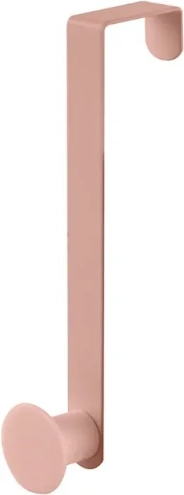 Gancio bagno singolo in acciaio e plastica rosa tondo Fiore